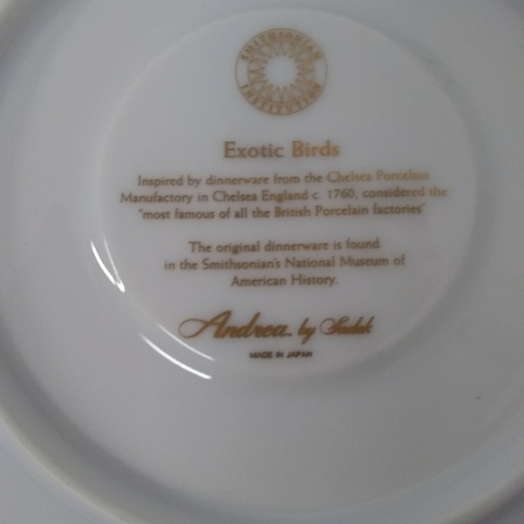 !💝Andrea by Sadek Cup & Saucer Porcelain Ceramic Floral Pheasant Bird Vtg-Col… - Picture 12 of 12